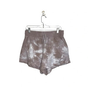 All In Motion White & Light Brown Tie Dye High Rise Lounge Shorts Medium Women’s